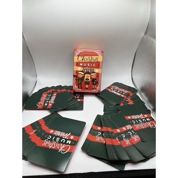 Christmas Music Trivia Cards 100 Quiz Questions Family Party Games Gift Republic - Picture 1 of 11